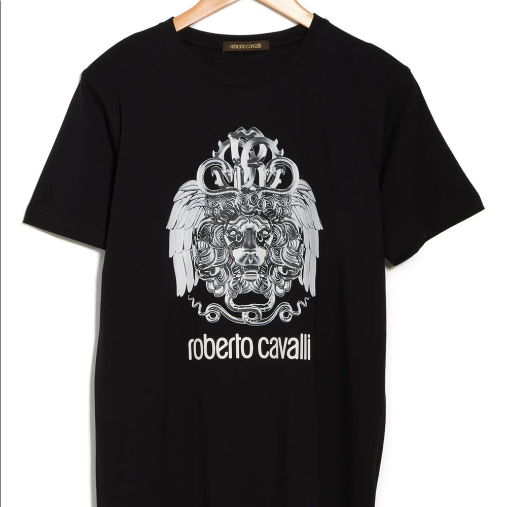 Roberto Cavalli black t-shirt designer tee NWT